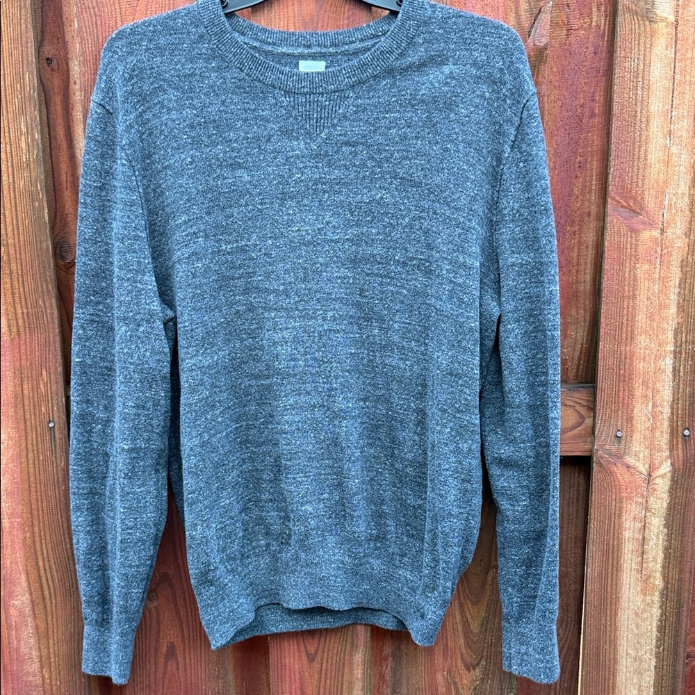 GAP Heather Grey Cotton Blend Crewneck Pullover Knit Sweater Adult Size XL